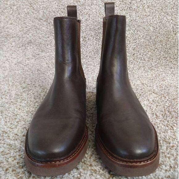 Vince Ryker Water Repellent Chelsea Boots Womens Size 6 Cacao Leather - Picture 3 of 16